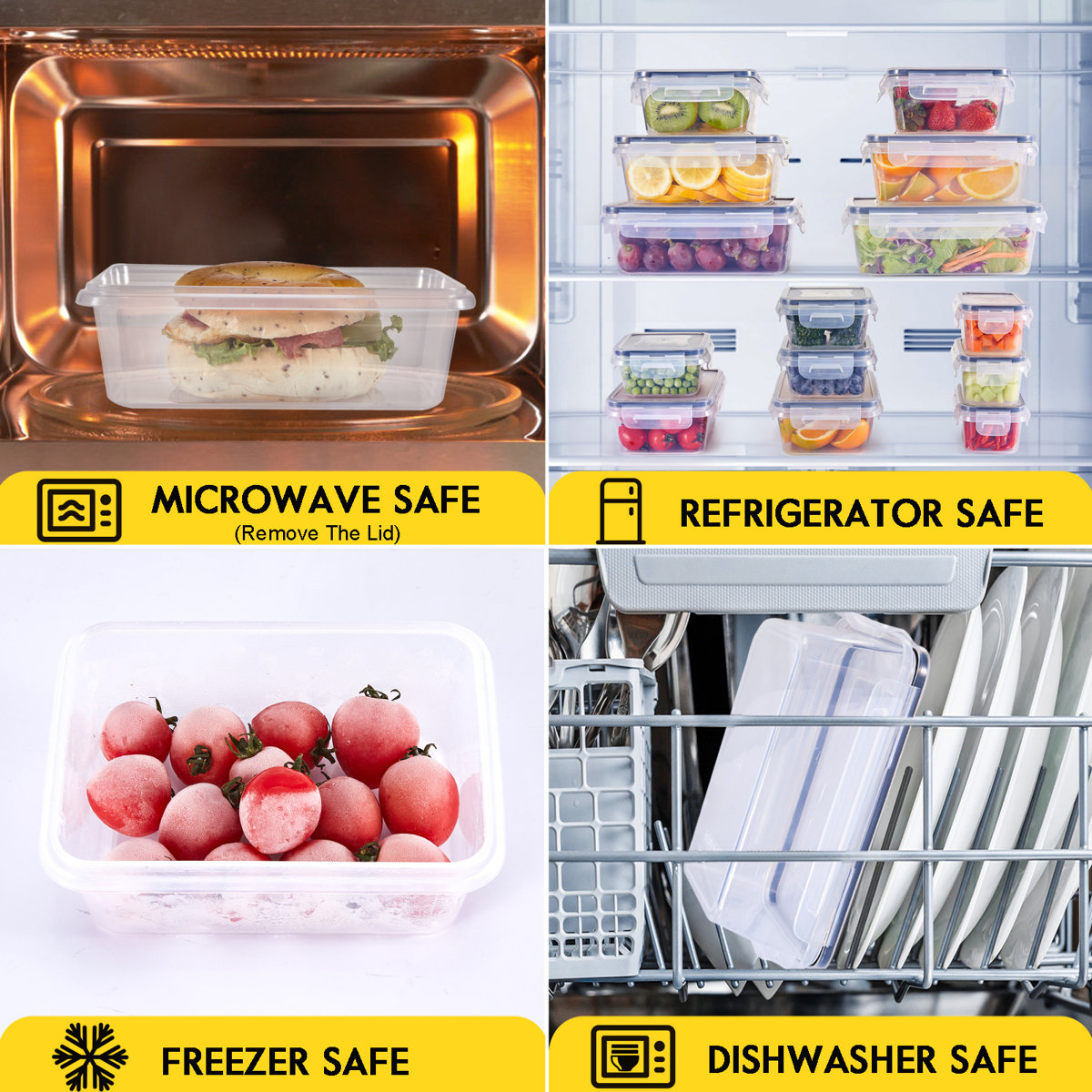 24 Pcs Airtight Food Storage Container Set Kitchen Organizers Leakproof Meal Prep Containers Local Warehouse Lock Lids - Bpa-Free Durable Plastic Containers For Lunch With 12 Boxes And 12 Lids, For Pantry And Kitchen Organization